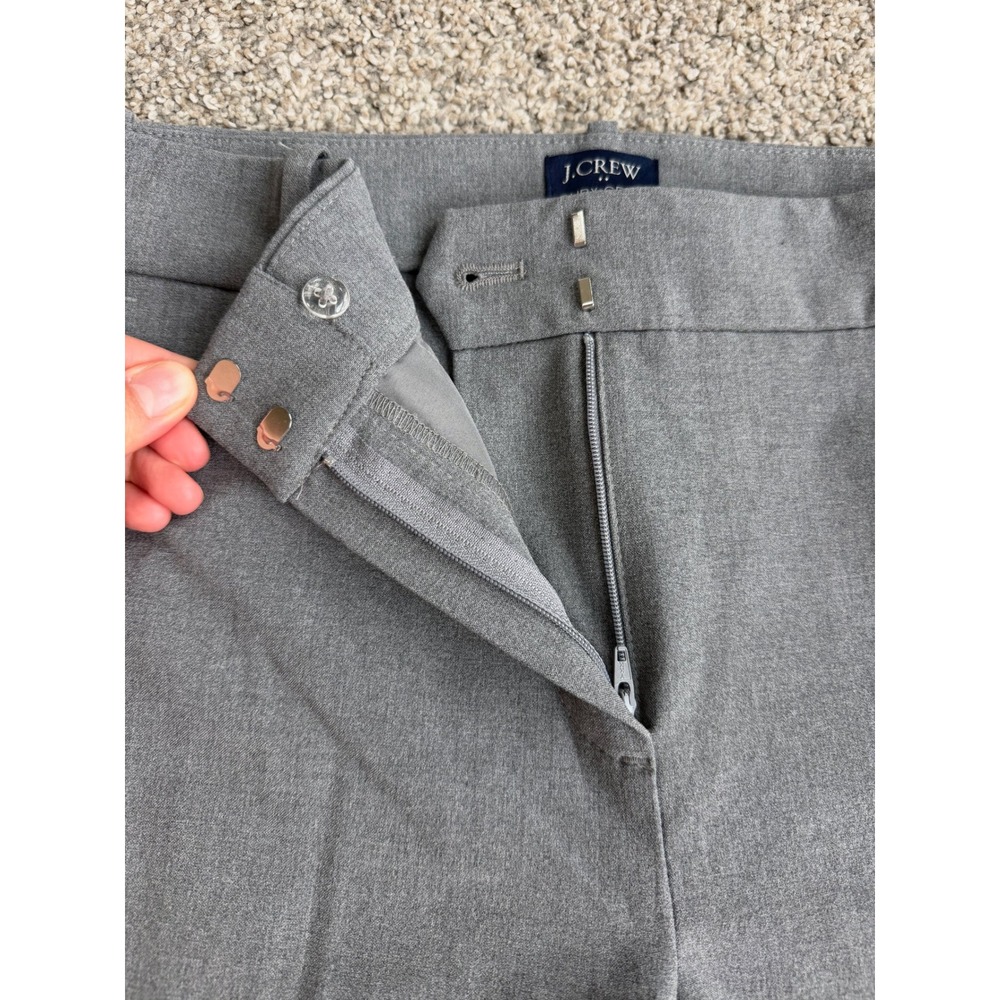 J.Crew Ruby Crop Pant Womens 10 Grey Slim Leg Stretch Career Trousers - Picture 3 of 7